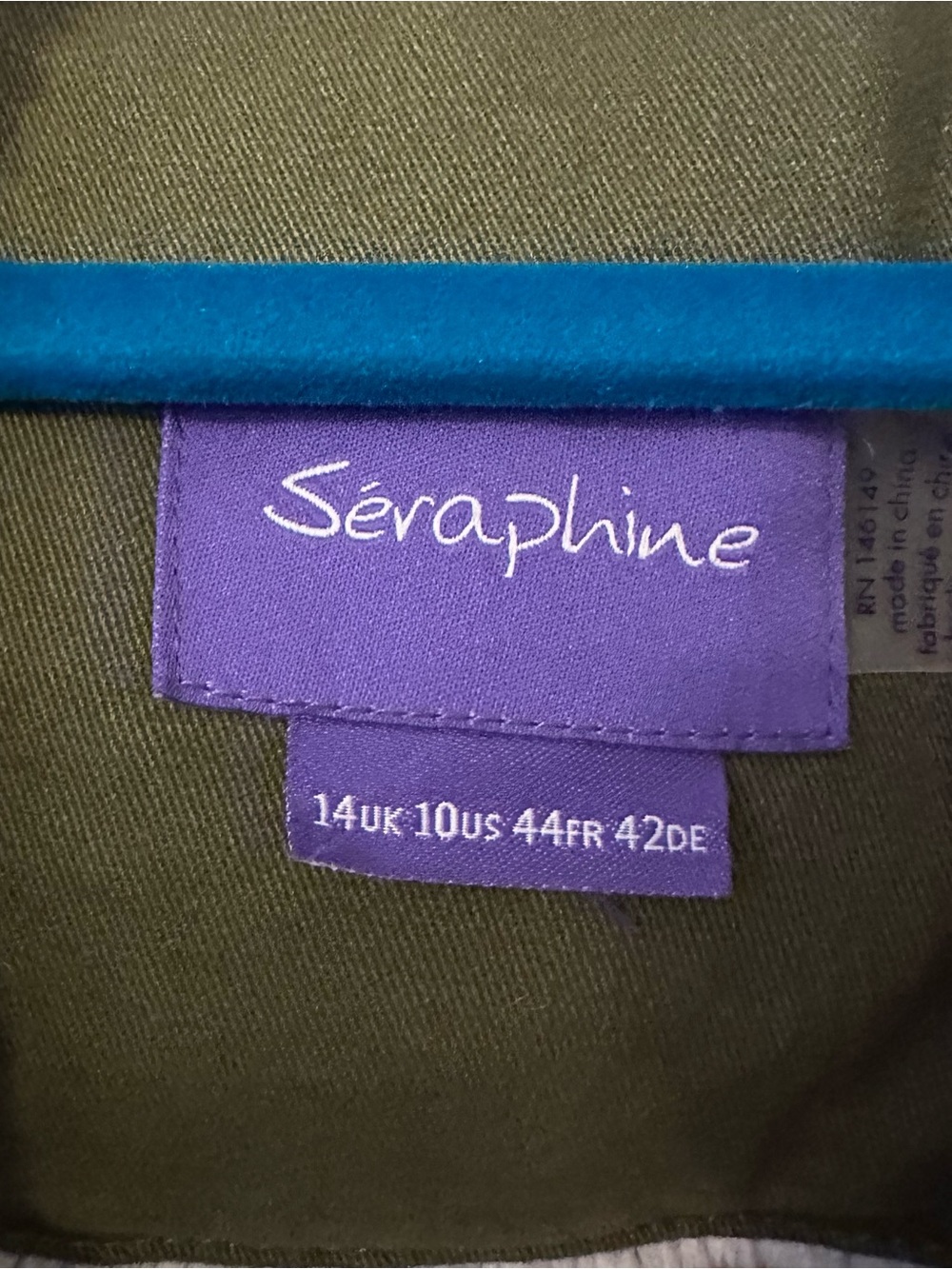 Seraphine Penelope Baby Wearing Coat 3 in 1 Green Maternity Fur Lined Parka 10 - Picture 7 of 12